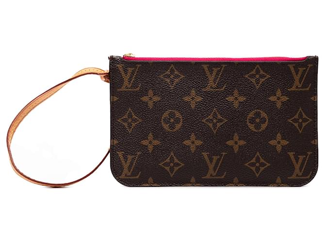 Louis Vuitton Brown Monogram Neverfull Pochette PM Cloth Cloth  ref.2572980