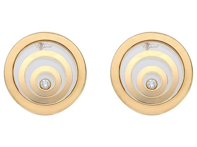 Boucles d'oreilles Chopard Happy Spirit Or Jaune
