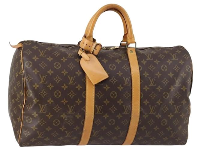 Louis Vuitton Keepall Bag Monogram Canvas 50 Brown Cloth  ref.2573293