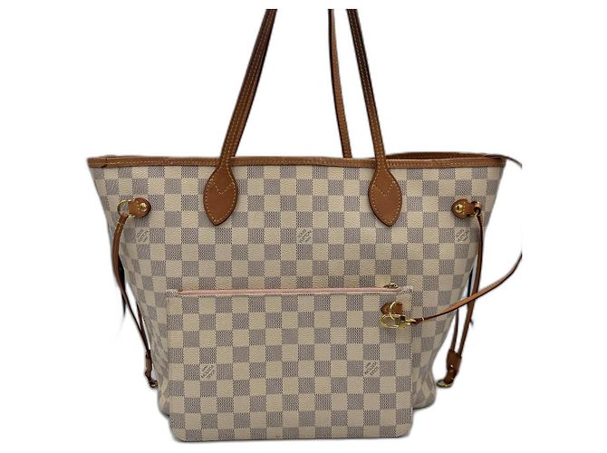 Bolso Louis Vuitton Neverfull de Piel Blanca Blanco