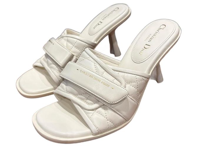 Dior Leder Mules Weiß Größe 40