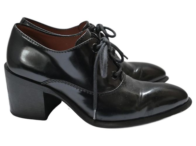 Céline Celine x Phoebe Philo Heeled Oxfords Resort 2015 Black