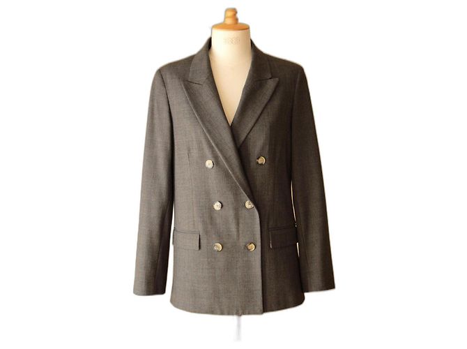 Gerard Darel Double-Breasted Jacket Brown