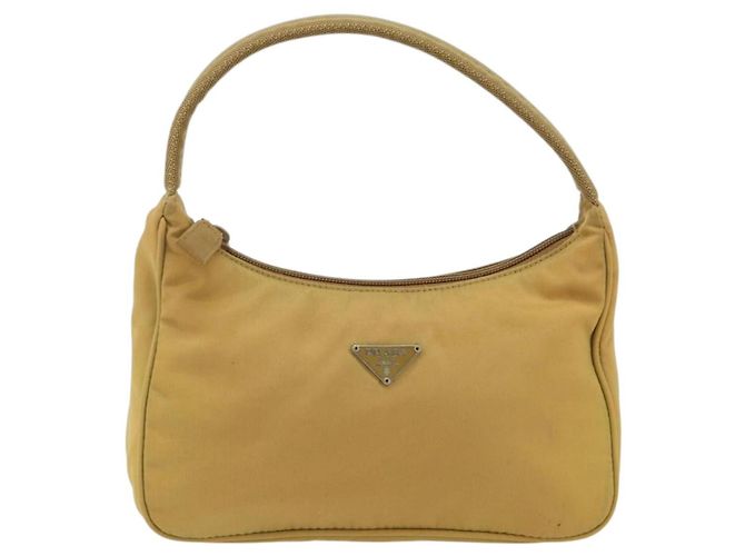 Prada Re-Edition 2000 Hobo Tessuto Mini Bege