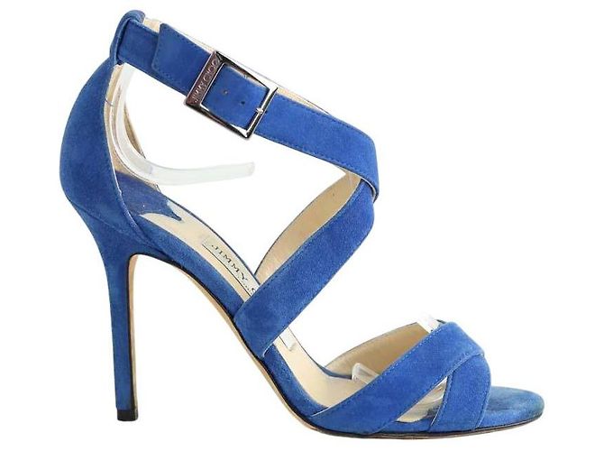 Jimmy Choo Blaue Wildlederschuhe