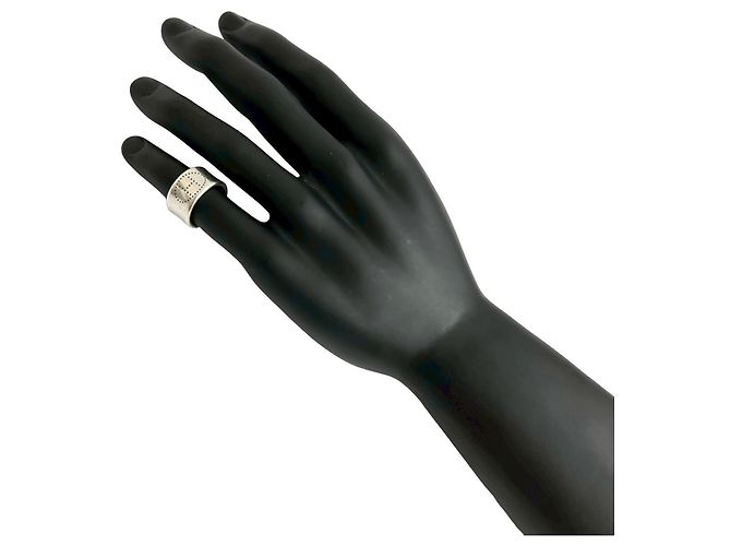 925er Silberring mit Hermès-Logo-Prägung