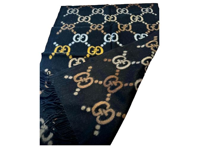 Gucci Wollschal Schwarz