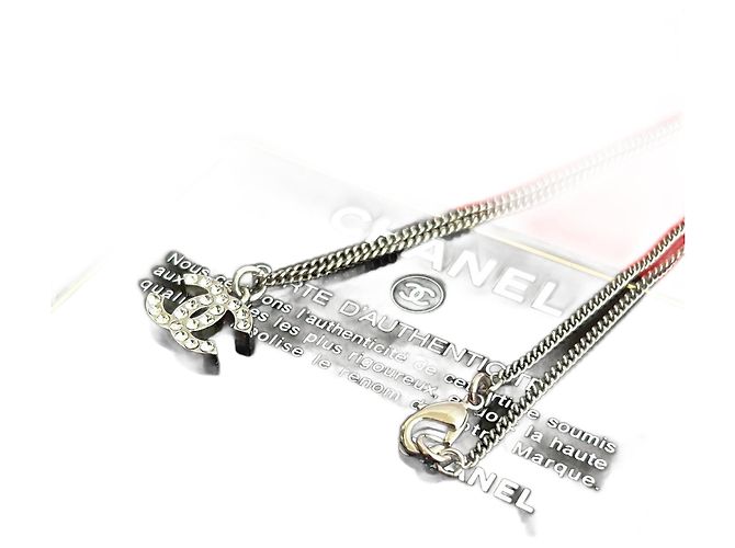 Colar Coco Mark da Chanel Prata Metálico