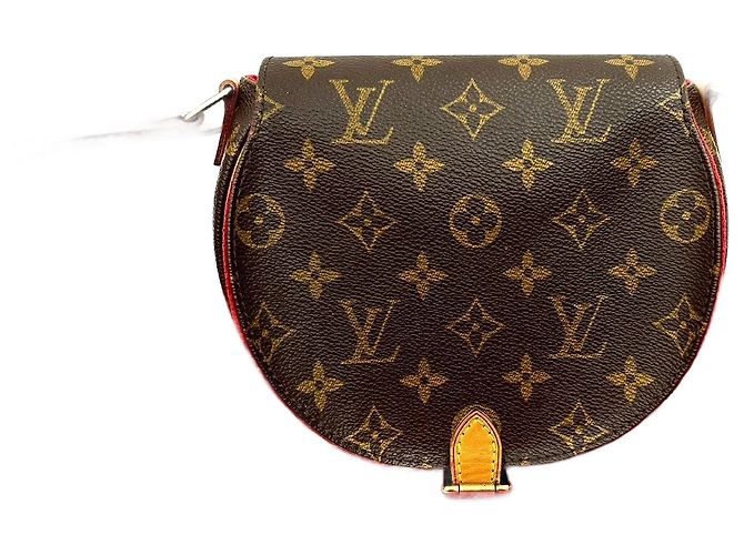 Louis Vuitton Tambourin Monogram Shoulder Bag Brown