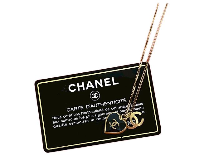 Collier avec motif cœur Coco Mark de Chanel Doré Métallisé