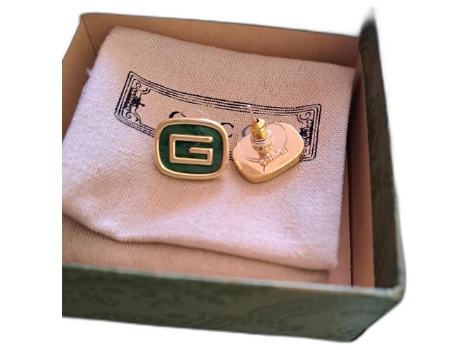 Gucci Ohrringe grün Metall