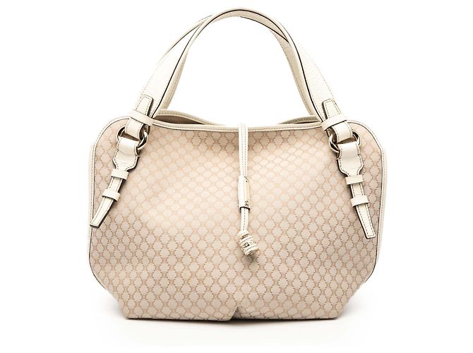 Céline Celine Braune Macadam Canvas Bittersweet Hobo Beige