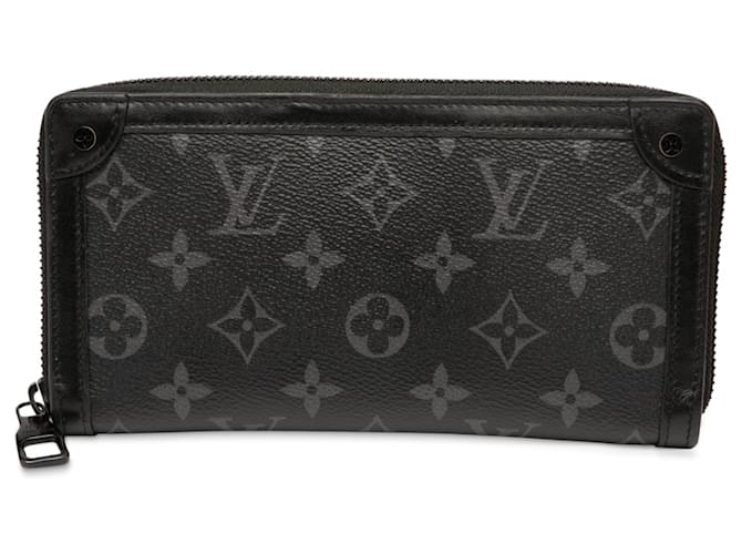 Louis Vuitton Black Monogram Eclipse Trunk Zippy Wallet Pony-style calfskin Cloth  ref.2574965