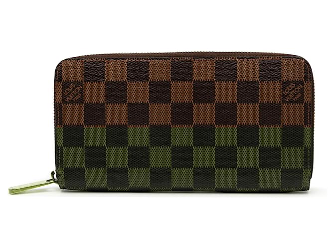 Louis Vuitton Brown Damier Ebene Zippy Wallet Cloth Cloth  ref.2575012