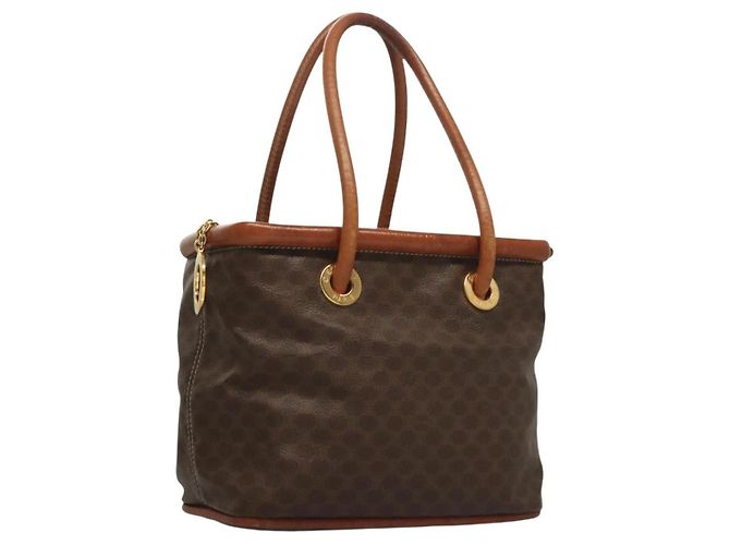 Céline Bolsa Celine Macadam Macadam em couro Marrom