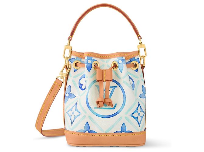 Louis Vuitton Nano Noe Blue Cloth Handbag