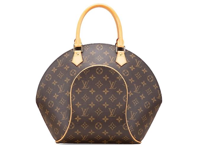 Louis Vuitton Monogram Ellipse MM Handbag Brown Leather Plastic  ref.2575577