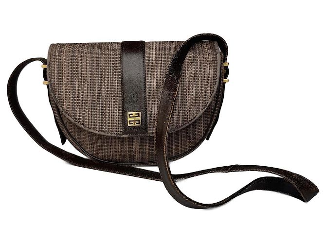 Sac à épaule en cuir vintage Givenchy marron