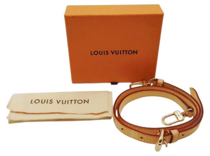 Bandoulière en cuir beige Louis Vuitton