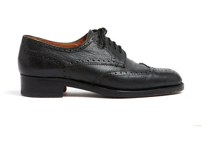 Aubercy Maßgeschneiderte Derby EU38.5 Schwarze Leder Maßschuhe Derbies UK5.5 US8