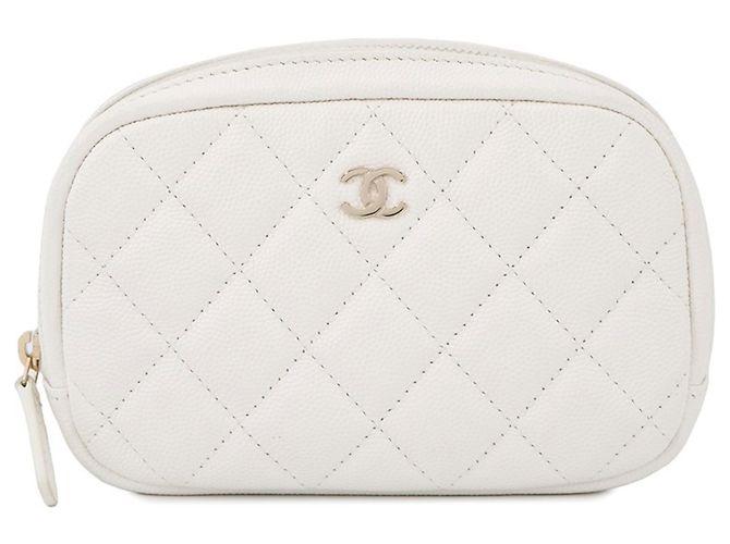 Timeless Chanel Coco Mark Matelassée Tasche Weiß