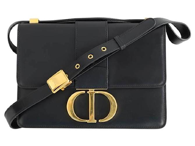 Dior 30 Montaigne shoulder bag in black leather  ref.2575988