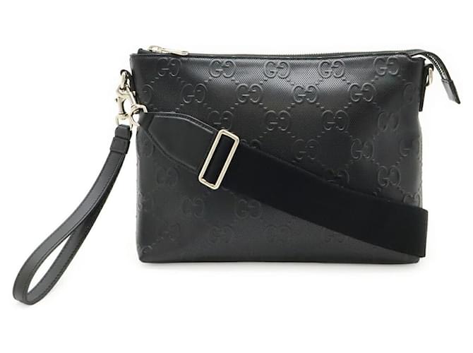 Gucci Jumbo GG Leather 2way Bag Black  ref.2576194