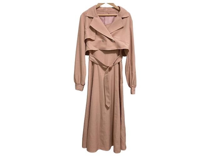 Autre Marque Couture Trench-ähnliches Ensemble-Kleid Pink