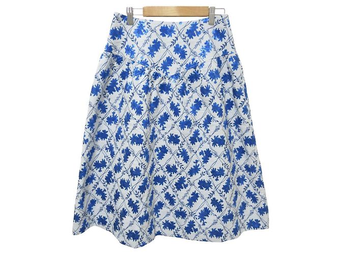 Autre Marque MUVEIL Blumen Jacquard Lange Rock Grau