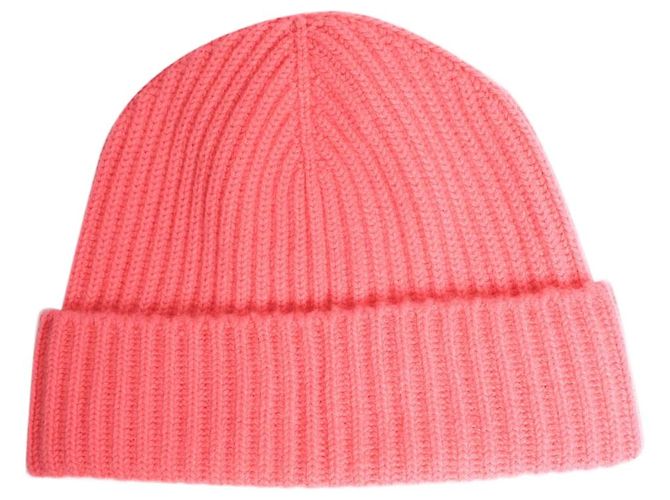 Crimson Rosa gerippte Beanie mit Bündchen Pink