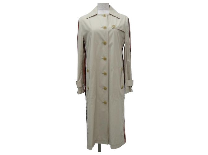 Trench coat longo Side Line Tory Burch Bege