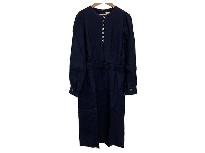 Autre Marque CYCLAS Langarmkleid Blau Marineblau