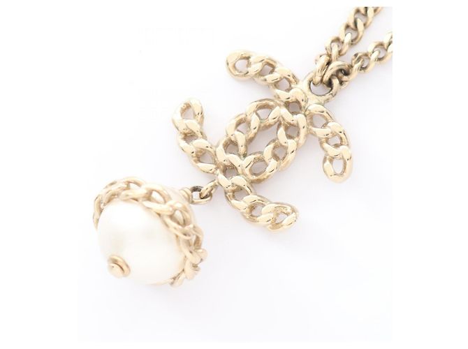 Collar Coco Mark de Chanel Blanco Dorado