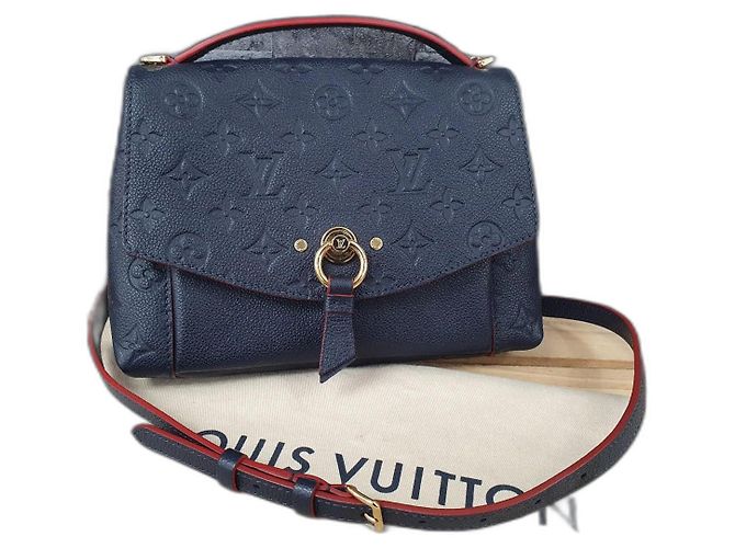 Louis Vuitton Blanche BB Marino Rosso Pelle Impronta Blu