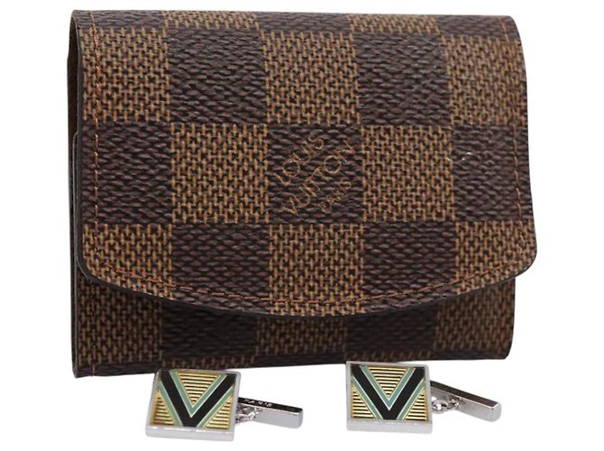 Estojo para abotoaduras Louis Vuitton Damier Marrom