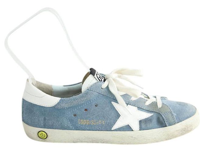Golden Goose Baskets en daim bleues