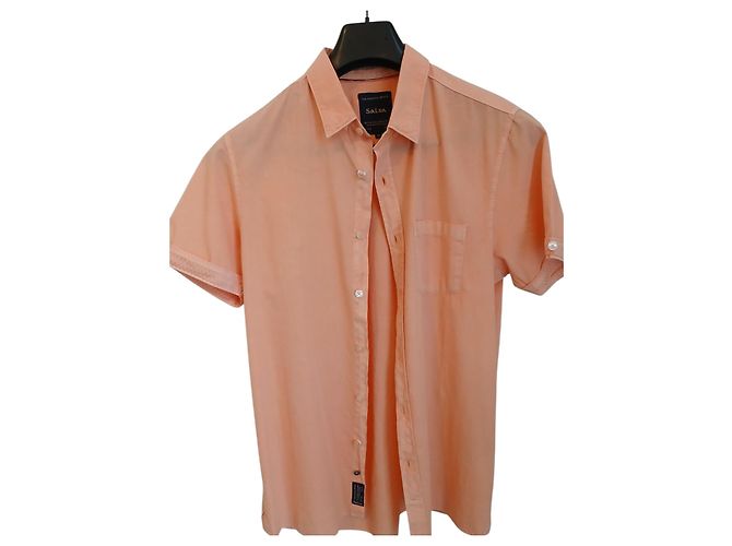 Autre Marque Camicia Uomo Slim Fit in Cotone a Maniche Corte