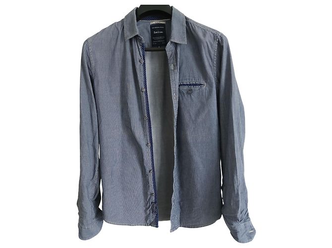 Autre Marque Camisa Salsa Slim Fit de algodón hombre M