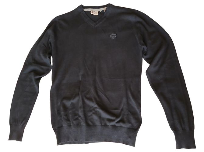 Schott Herrenpullover aus Baumwolle Dunkelblau M