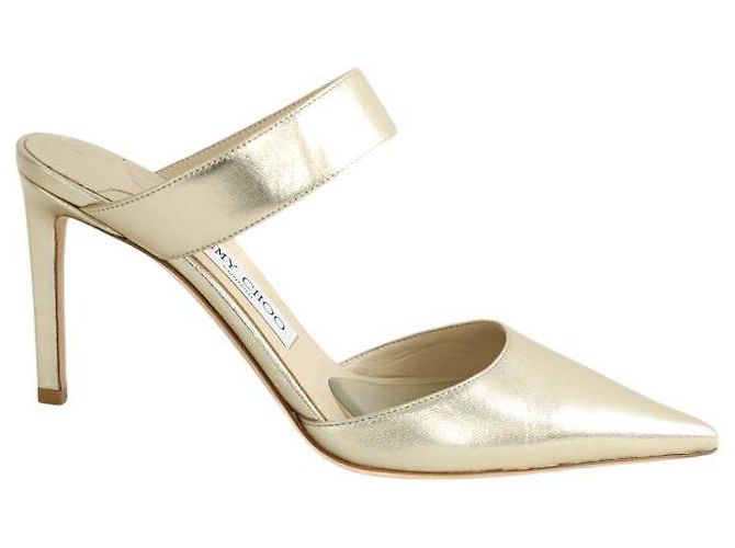 Jimmy Choo Tacchi in pelle dorati D'oro