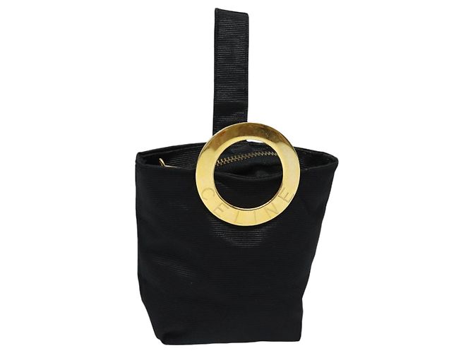 Céline Celine Circle Logo Nylon Nero