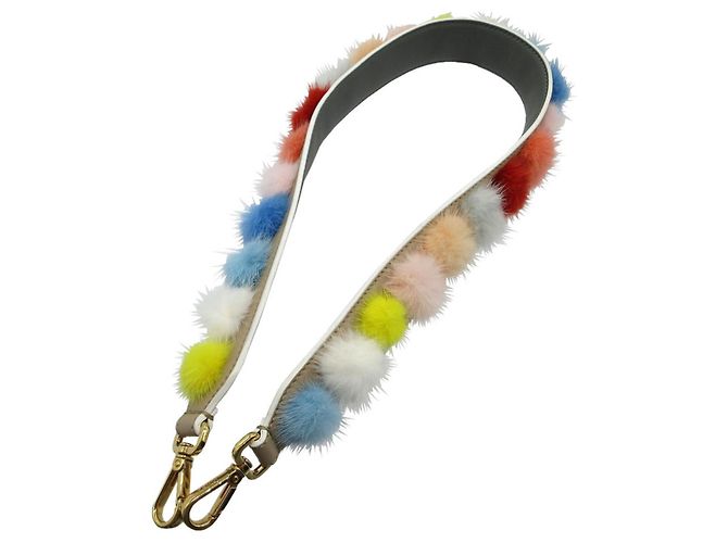 Fendi Strap You Spalla in pelle/volpe multicolore