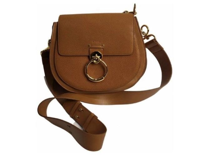 Bolsa de mão Chloé Tess em couro marrom