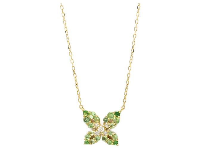 Autre Marque Collana in Pietre Colorate Farfalla Vendome Aoyama D'oro