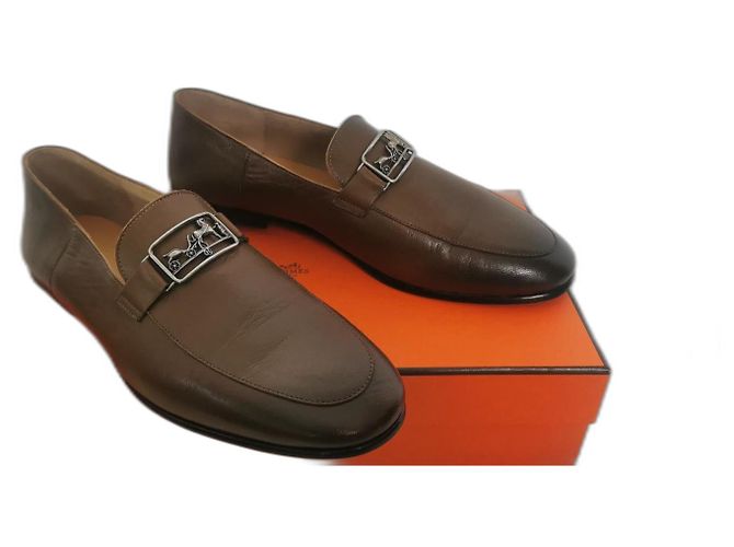 Hermès Tenor Brown Black Dark brown Camel