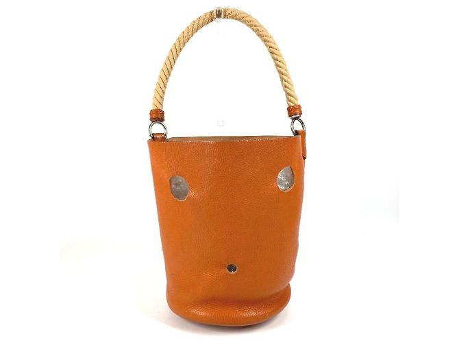 Bolsa de ombro Hermès Manjoir MM Laranja
