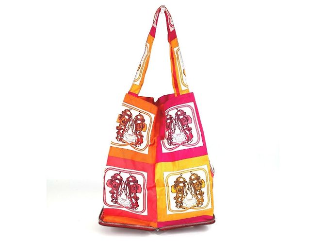 Hermès HERMES Silky Pop Foldable Eco Bag Red