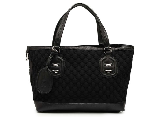 Gucci Schwarze GG Neopren Techno Tag Tote