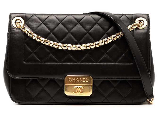 Chanel Schwarz Große Lammleder Chic Mit Mir