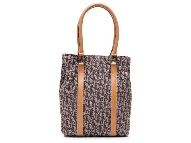 Dior Brown Diorissimo Trotter Canvas Tote Beige